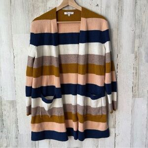 Madewell Kent Striped Alpaca Wool Blend Open Oversized Sweater Cardigan Size XS